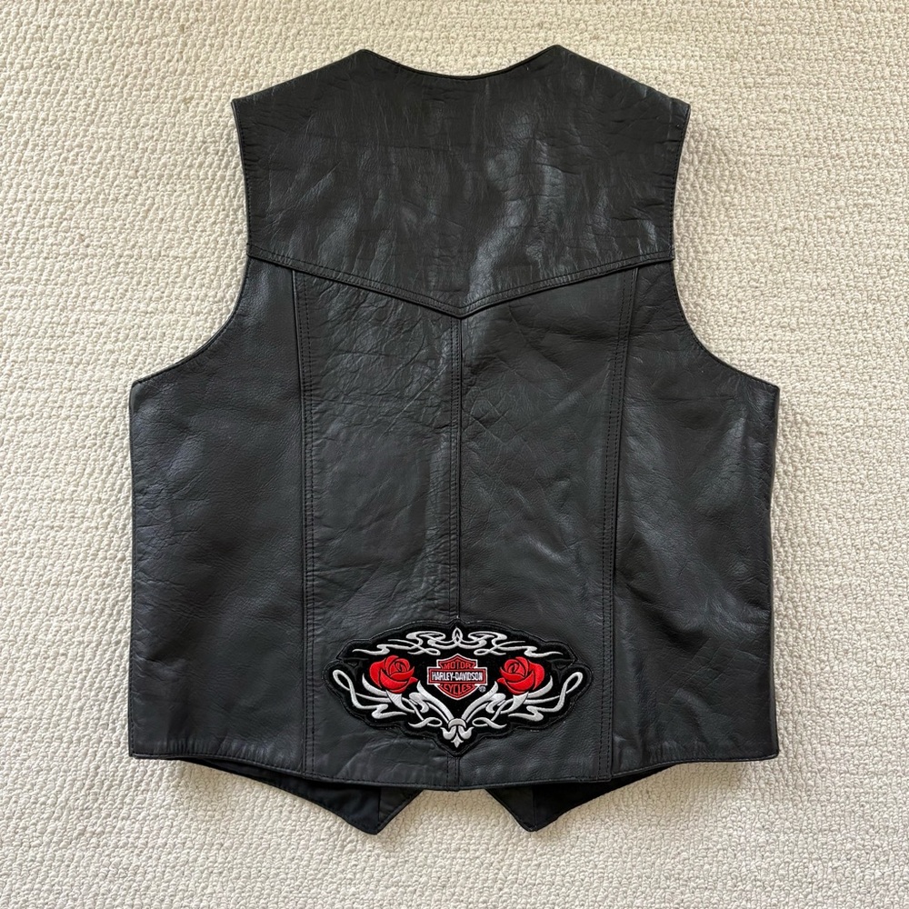 Vintage Harley Davidson Leather Vest